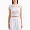 Top canotta Armani Exchange In Maglia Traforata da donna rif. 3DYH1P YMB1Z