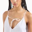 top canotta Armani Exchange in tessuto jacquard satinato da donna rif. 3DYH45 YN9RZ