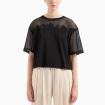 T-Shirt Armani Exchange Cropped in Cotone Organico da donna rif. 3DYT34 YJ3RZ