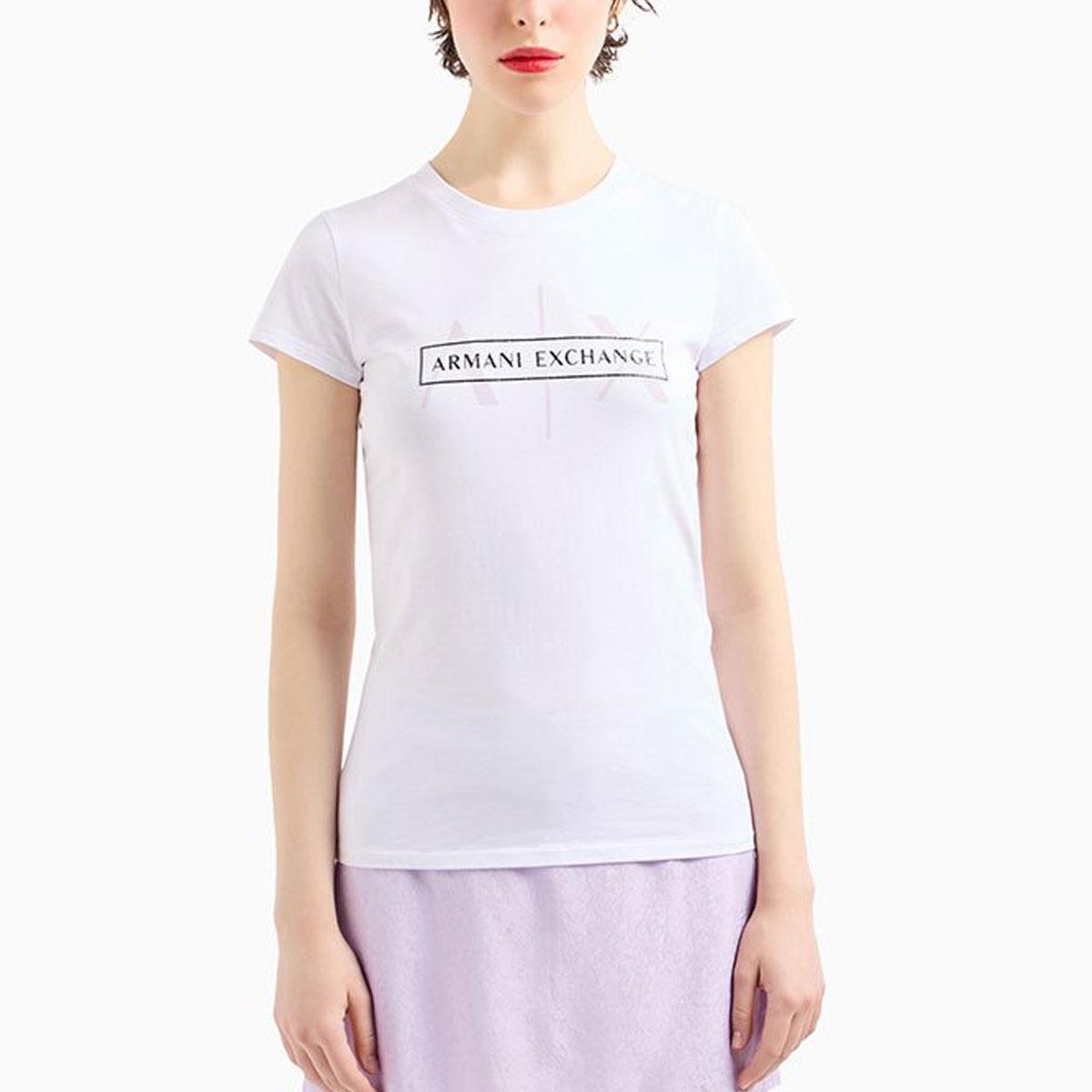 T Shirt Armani Exchange in Cotone Organico da donna rif. 3DYT46 YJ3RZ