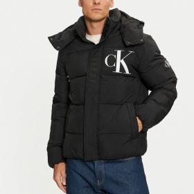 Giubbotto Piumino Calvin Klein Jeans Con Cappuccio In Nylon Arricciato da uomo rif. J30J326104