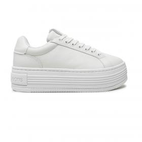 Scarpe Sneakers Calvin Klein Jeans Platform In Pelle da donna rif. YW0YW01589