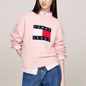 Maglia Tommy Jeans Pullover MéLange Con Lana da donna rif. DW0DW18681