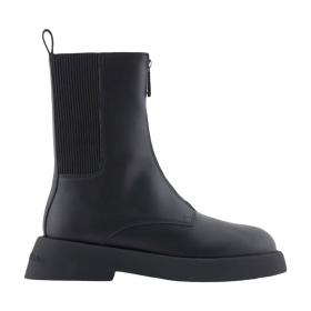 Stivali Armani Exchange in pelle con logo ed inserti elastici da donna rif. XDN036 XV881