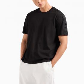 T-Shirt Armani Exchange In Cotone Pesante Con Bande Logo da uomo rif. 6DZTLA ZJ9JZ