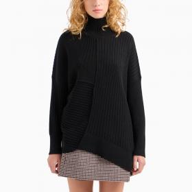 Pullover Maglione Armani Exchange Asimmetrico A Collo Alto In Maglia da donna rif. 6DYM1H YM1RZ