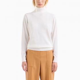 Pullover Maglione Armani Exchange Dolcevita con Logo ricamato da donna rif. 6DYM1K YME3Z
