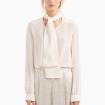 Camicia Armani Exchange Bluse In Crepe De Chine Con Fiocco da donna rif. 6DYH04 YN6UZ
