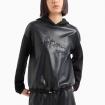 Felpa Armani Exchange In Ecopelle E French Terry Con Logo In Rilievo da donna rif. 6DYM91 YJFLZ