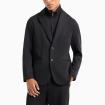 Blazer Giacca Armani Exchange Monopetto In Cotone Stretch Con Pettorina Con Zip da uomo rif. 6DZGHF ZJZGZ