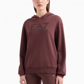 Felpa Emporio Armani EA7 Con Cappuccio Logo Series da donna rif. 6DTM17 TJDOZ