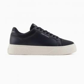 Scarpe Sneakers Armani Exchange In Pelle Martellata Con Retro A Contrasto da uomo rif. XUX236 XV906