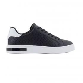 Scarpe Sneakers Armani Exchange In Pelle Martellata Con Retro A Contrasto da uomo rif. XM000140 AF11916