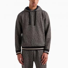Felpa Emporio Armani EA7 In Interlock con Lavorazione Jacquard da uomo rif. 7M000100 AF13961