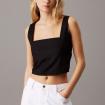Canotta Top Calvin Klein Jeans In Morbido Twill Di Cotone E Lino da donna rif. J20J225347