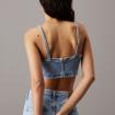 Canotta Top Calvin Klein Jeans Brassiere in Denim da donna rif. J20J225515