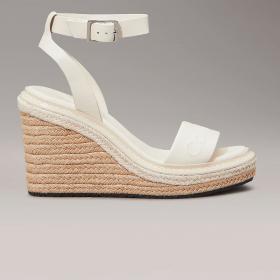 Sandali Calvin Klein Jeans con zeppa espadrillas in pelle da donna rif. HW0HW02376