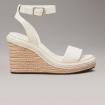 Sandali Calvin Klein Jeans con zeppa espadrillas in pelle da donna rif. HW0HW02376