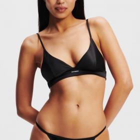 Reggiseno Karl Lagerfeld a triangolo in raso con logo da donna rif. 000QF7945E