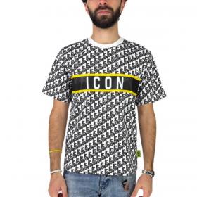 T-shirt Icon con logo All Over da uomo rif. ICUS2S5T024