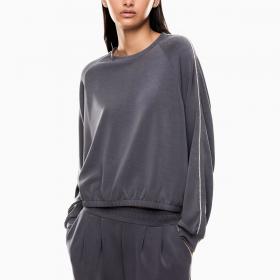 Felpa Emporio Armani EA7 Girocollo Precious In Misto Modal Stretch da donna rif. 7W000444 AF12643