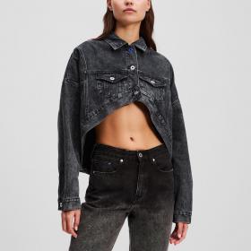 Giacca corta Giubbotto Karl Lagerfeld In Demin da donna rif. A3W14060