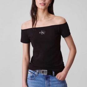 T-shirt Calvin Klein Jeans con monogramma da donna rif. LV047C203G