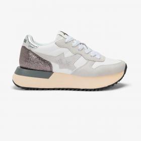 Scarpe Sneakers Sun68 Big stargirl back silver da donna rif. Z45222