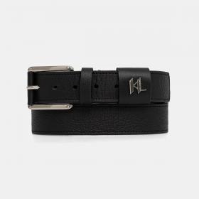 Wrangler Cintura In Pelle Uomo Bison E CrazyHorse - Stile Western Con Fibbia, Nero E Cognac, Larghezza 38 Mm