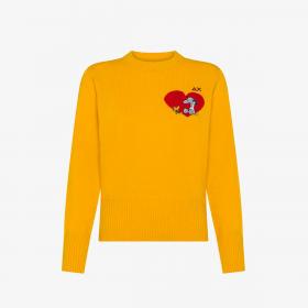 Maglia Sun68 Peanuts in lana e cashmere con cuore da donna rif. K45280