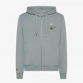 Felpa Sun68 Peanuts con cappuccio e zip da uomo rif. F45161