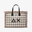 Borsa Sun68 Shopping bag midi Cali in lana check da donna rif. X45213