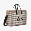 Borsa Sun68 Shopping bag midi Cali in lana check da donna rif. X45213