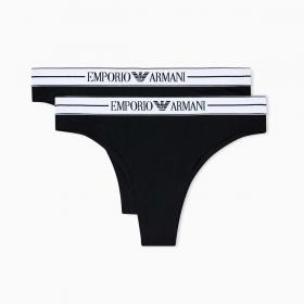 Brasiliana Emporio Armani cotone organico con banda logata confezione da 2 da donna rif. EW000406 AF10881