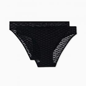 Slip Emporio Armani in mesh logo all over confezione da 2 da donna rif.EW000403 AF15358