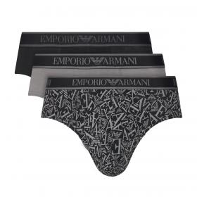 Slip Emporio Armani Ea7 3Pack Logo Bold Monogram da uomo rif. EM000369 AF10779