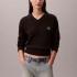 Maglione Maglia Calvin Klein Jeans con stemma e scollo a V da donna rif. LV047D352G