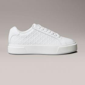 Scarpe Sneakers Calvin Klein in pelle con emblem logo da donna rif. YW0YW02006