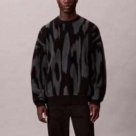 Maglia Felpa Calvin Klein con stampa jacquard da uomo rif. LV04RD310G