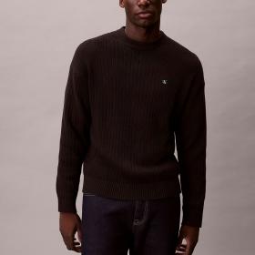 Maglia Felpa Calvin Klein in cotone a costine monogramma da uomo rif. LV04RD314G