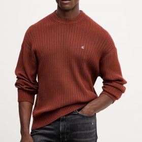 Maglia Felpa Calvin Klein in cotone a costine monogramma da uomo rif. LV04RD314G