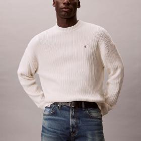 Maglia Felpa Calvin Klein in cotone a costine monogramma da uomo rif. LV04RD314G