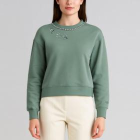 Felpa Maglia Markup con Strass da donna rif. MW9620010