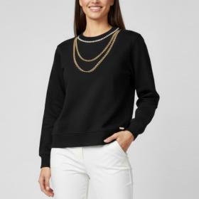 Felpa Maglia Markup con applicazioni da donna rif. MW9620015