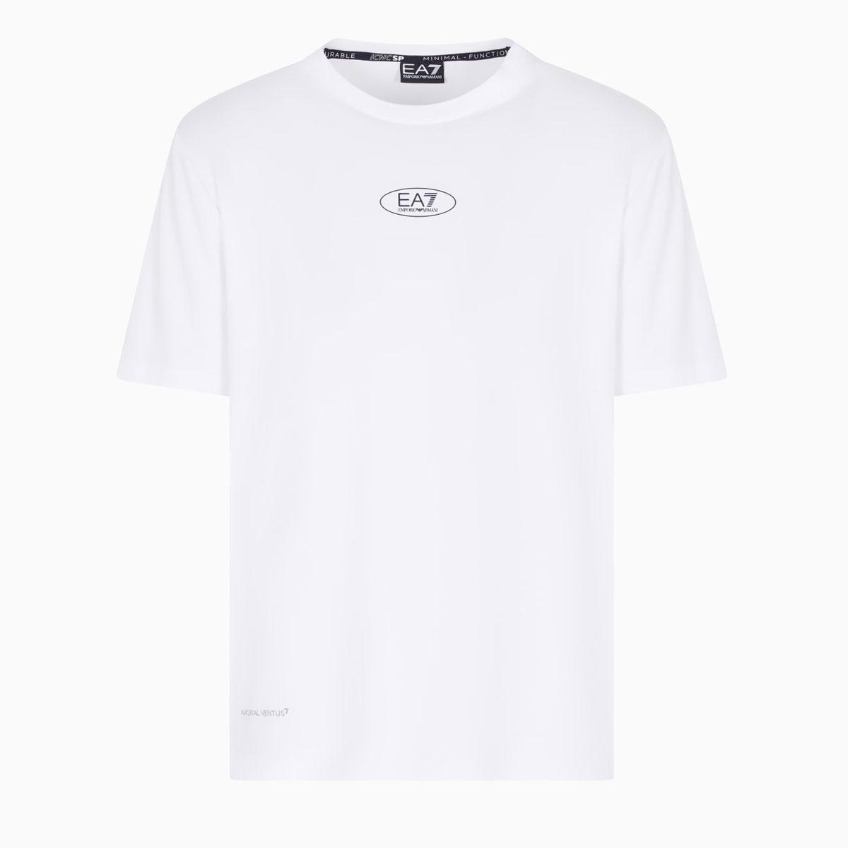 T-shirt Emporio Armani Ea7 Girocollo Armani Blue Sport In Tessuto Tecnico Natural Ventus7 da uomo rif. 7M000595 AF13956