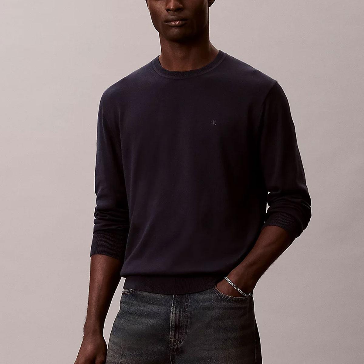 Maglia Calvin Klein in cotone con monogramma da uomo rif. LV040BM343