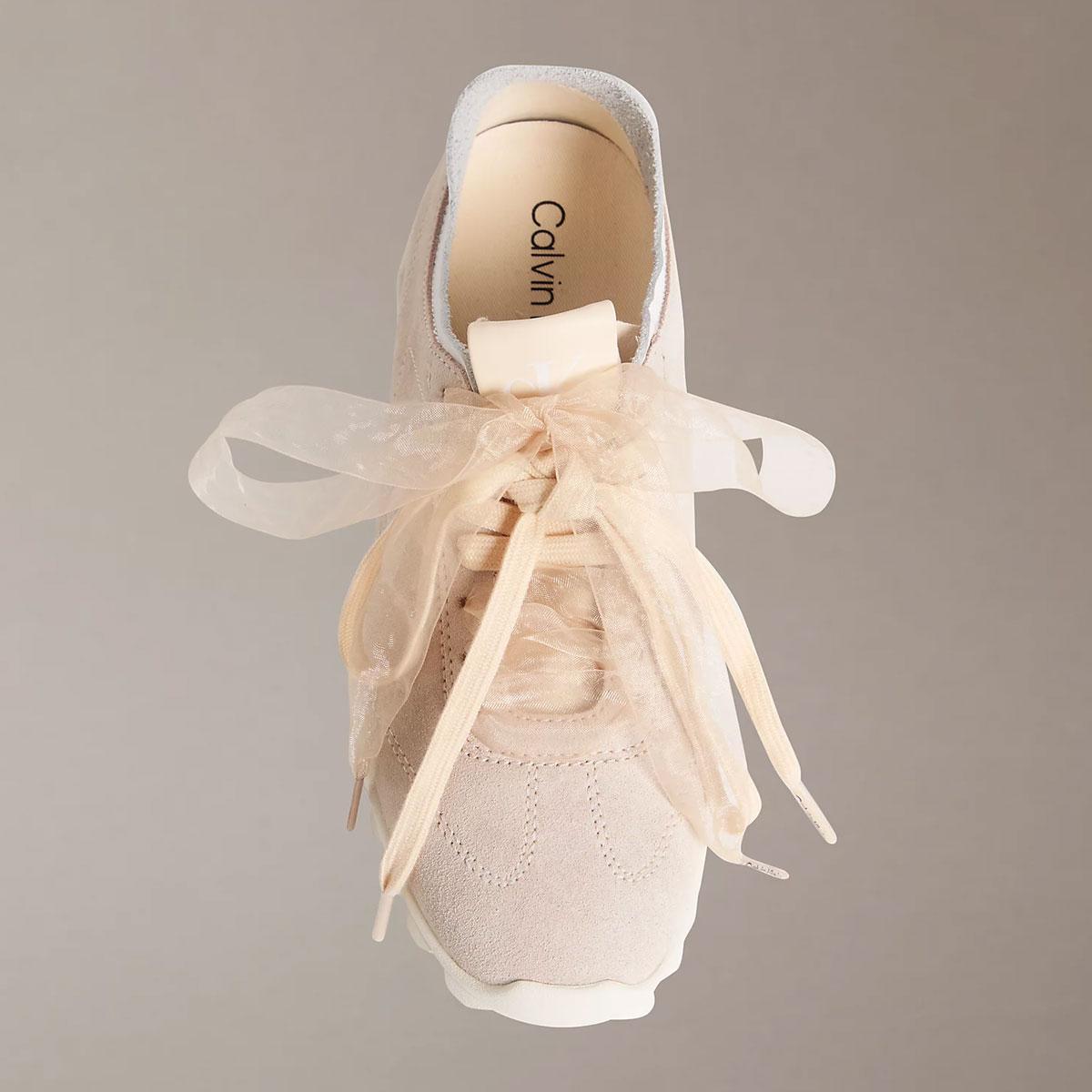 Scarpe Sneakers Calvin Klein Murica in camoscio e organza da donna rif. HW0HW03150