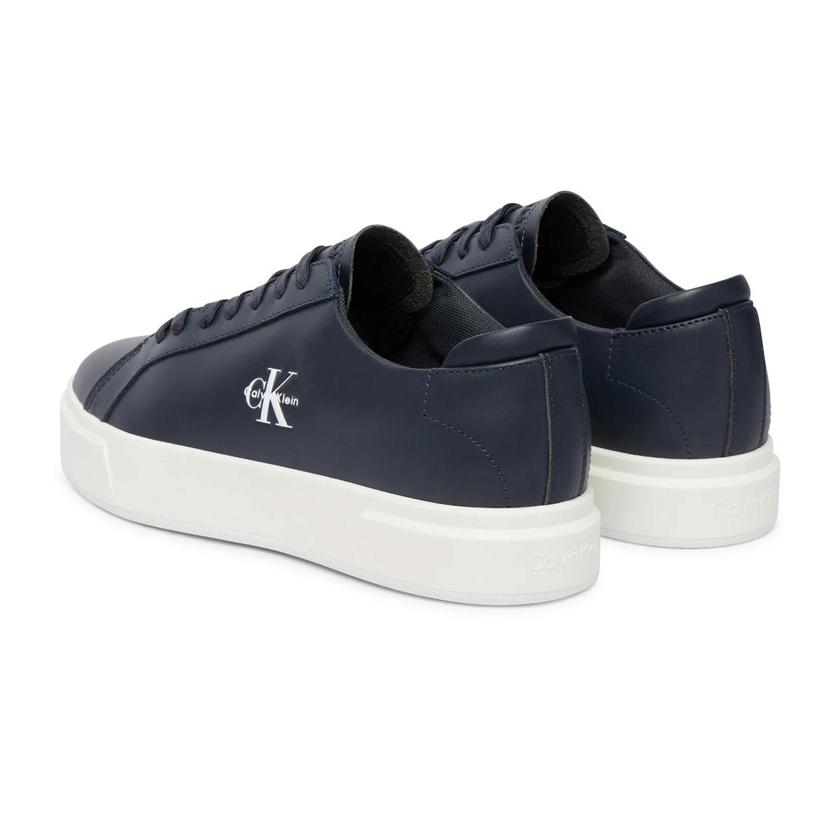 Scarpe Sneakers Calvin Klein Premier in pelle con logo da uomo rif. YM0YM01460