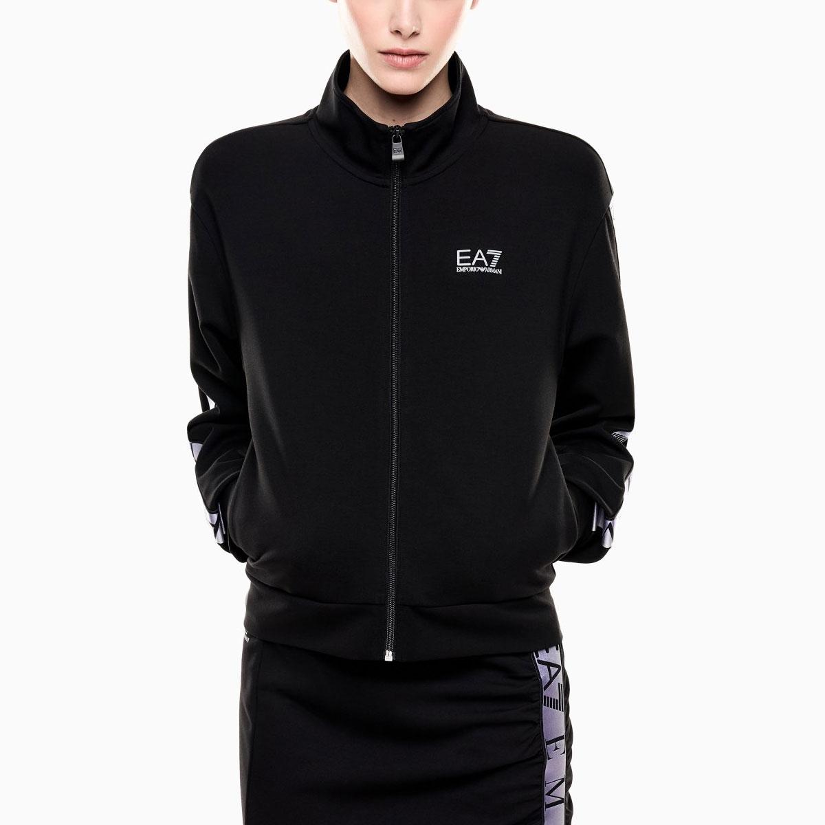 Felpa Emporio Armani EA7 Con Zip Dynamic Athlete In Tessuto Tecnico Natural Ventus7 Asv da donna rif. 7W001152 AF12501