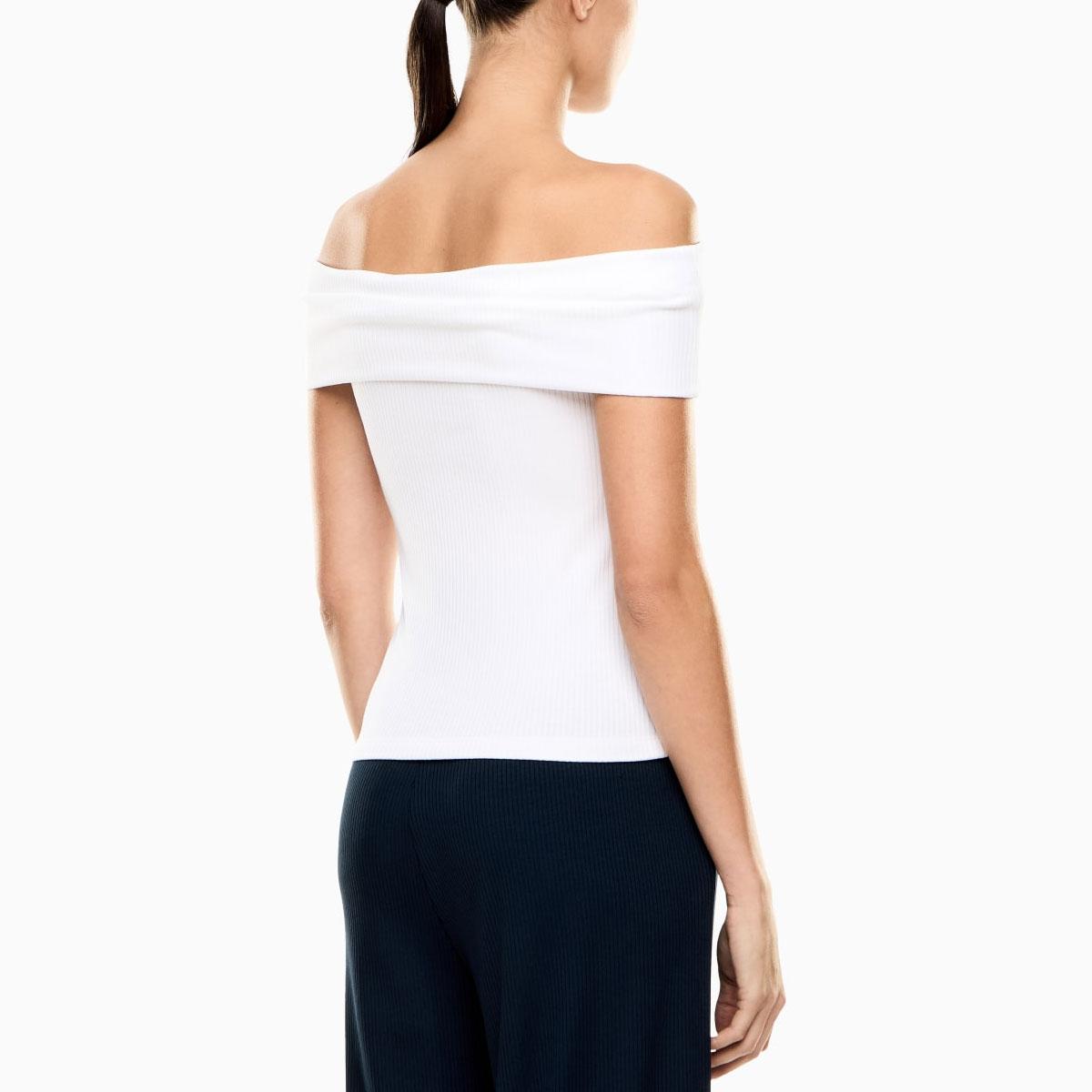 Top Emporio Armani EA7 In Jersey Stretch A Costine da donna rif. 7W001029 AF12654